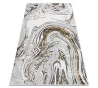 Alfombra LIRA E1686 Abstracta estructural moderna glamour - gris / dorado 140x190 cm