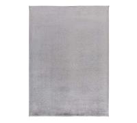 Alfombra lisa lavable color plata coraline, 80x150 cm - atticgo