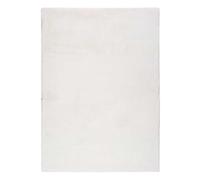Alfombra lisa lavable de pelo alto en blanco fox, 120x180 cm - atticgo