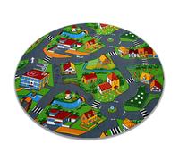 Alfombra LITTLE VILLAGE Carreteras círculo circulo 133 cm