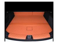 Alfombra Maletero para BYD para Sealion 7 07 2024 2025 Alfombrilla Maletero Revestimiento Maletero Trasero Bandeja Protectora De Cuero para Suelo De Carga Accesorios Coche Estera Maletero(Orange Mat)