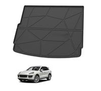 Alfombra Maletero para Porsche Cayenne 2011-2017, TPE Alfombrillas Impermeables Revestimiento Carga Trasera Impermeable Alfombras protección,no guardrail on The Left Side of The Trunk