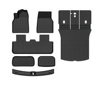 Alfombra Maletero para Tesla para Model para Y para Juniper 2025+ Alfombrillas De TPE Antideslizantes Impermeables Accesorios para Coche para Todas Las Estaciones Coche Alfombrilla Maletero(Whole Set