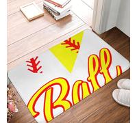 Alfombra Mamá Divertida De Pelota De Béisbol De Sóftbol Antideslizante Felpudo Resistente Trampa De Tierra para Balcón Jardín Casa 60X40Cm