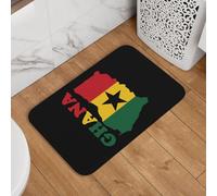 Alfombra Mapa De La Bandera De Ghana Suaves Alfombra De Entrada Fino Tapete De Entrada para Recibidor Cocina Casa 60X40Cm