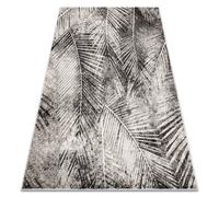 Alfombra MATEO 8035/944 Moderna hojas de palma - estructural gris / beige 140x190 cm