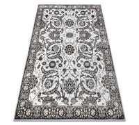 Alfombra MATEO 8037/644 Moderna marco flores - estructural gris 80x150 cm