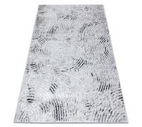 Alfombra MEFE moderna 8725 círculos Huella dactilar - Structural dos niveles de vellón gris 140x190 cm
