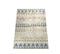 Alfombra microfibra (180x120 cm) triangles - azul