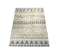 Alfombra microfibra (200x140 cm) triangles - Azul