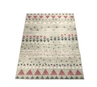 Alfombra microfibra (200x140 cm) triangles - rojo