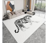 Alfombra minimalista de 120 x 170 cm, lavable, para salón, estampado animal, diseño de tigres, mullida, para dormitorio, habitación de los niños, alfombra de cama, sala de juegos, antideslizante