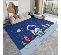 Alfombra Moderna 120 x 170 cm Lavable a Máquina, Alfombra de Pelo Corto Antideslizante Espacio Astronauta Cohete - Moqueta Resistente Estilo de Dibujos Animados para Salón Dormitorio Comedor Oficina