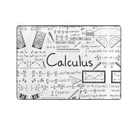 Alfombra moderna, alfombra de interior, alfombra de cálculo geek de geometría matemática para dormitorio, sala de estar, alfombra extra suave y cómoda y perfecta para suelos de madera dura, 80 x 58