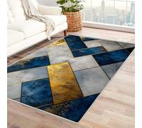 Alfombra moderna de pelo corto con textura 3D, diseño contemporáneo para dormitorio, cocina, sala de estar, lavable, retro, color gris, 120 x 180 cm