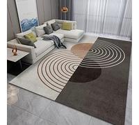 Alfombra moderna de pelo corto para sala de estar, diseño artístico negro y gris, lavable, grande, 160 x 200 cm, elegante decoración del hogar, suave y duradera