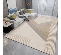 Alfombra moderna de retazos geométricos, color gris claro, antideslizante, grande, 140 x 200 cm, perfecta para decoración de sala y comedor y elegante accesorio para el hogar