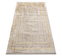 Alfombra moderna DUKE 51523 beige / dorado - Estructura estructurada muy suave flecos 160x220 cm