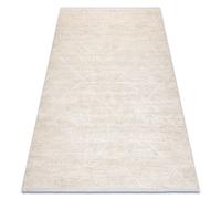 Alfombra moderna DUKE 51533 crema - Geométrico estructurada muy suave flecos 160x220 cm