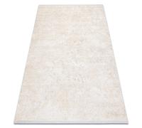 Alfombra moderna DUKE 51541 crema - Geométrico estructurada muy suave flecos 180x270 cm