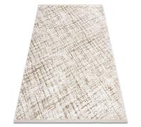 Alfombra moderna DUKE 51550 beige / crema - Conducción estructurada muy suave flecos 200x290 cm