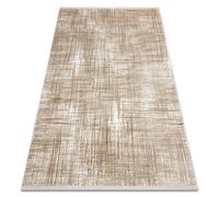 Alfombra moderna DUKE A0357 beige - Vintage estructurada muy suave flecos 80x150 cm