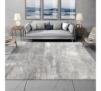 Alfombra moderna gris de 200 x 200 cm, pelo corto, diseño abstracto, colores neutros, perfecta para decoración del hogar y sala de estar, elegante alfombra contemporánea