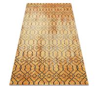 Alfombra moderna MUNDO D5751 glamour exterior naranja / negro 80x250 cm