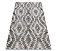 Alfombra moderna MUNDO D7461 diamantes 3D exterior gris / beige 200x290 cm