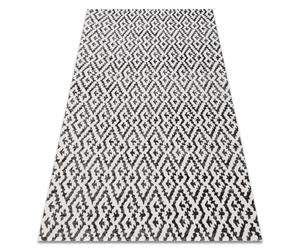 Alfombra moderna MUNDO E0621 geométrico exterior beige / negro 180x270 cm