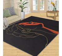 Alfombra moderna para mujer, 50 x 80 cm, arte abstracto, lavable a máquina, minimalismo, antideslizante, suave, para interiores, sala de estar y dormitorio