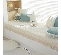Alfombra Moderna para Ventanal, Cojín Antideslizante para Ventanal, Alfombra para Dormitorio Y Sala De Estar, Alfombra Larga De Invierno para Banco, Fundas para Sofá, White 27.6 x 82.7