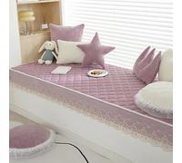 Alfombra Moderna para Ventanal, Cojín Antideslizante para Ventanal, Alfombra para Dormitorio Y Sala De Estar, Alfombra Larga De Invierno para Banco, Fundas para Sofá, Purple 27.6 x 82.7