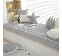 Alfombra Moderna para Ventanal, Cojín Antideslizante para Ventanal, Alfombra para Dormitorio Y Sala De Estar, Alfombra Larga De Invierno para Banco, Fundas para Sofá, Gray 27.6 x 82.7