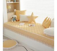 Alfombra Moderna para Ventanal, Cojín Antideslizante para Ventanal, Alfombra para Dormitorio Y Sala De Estar, Alfombra Larga De Invierno para Banco, Fundas para Sofá, Yellow 27.6 x 82.7