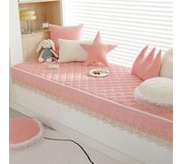 Alfombra Moderna para Ventanal, Cojín Antideslizante para Ventanal, Alfombra para Dormitorio Y Sala De Estar, Alfombra Larga De Invierno para Banco, Fundas para Sofá, Pink 27.6 x 82.7