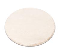 Alfombra moderna TEDDY NEW sand 52 circulo shaggy felpa muy gruesa beige circulo 120 cm