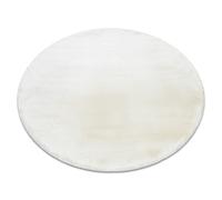 Alfombra moderna TEDDY NEW wool 45 circulo shaggy felpa muy gruesa crema circulo 200 cm