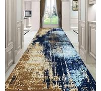 Alfombra, Moqueta, 100cm 1.5m 2m 250cm 3m 3.5m 4m 4.5m 5m 6m Very Long Rug with Non Slip Backing,Kitchen Hall Stairs Narrow Area Rugs Floor Mat - Blue Gold(120x100cm/3.9ftx3.3ft)
