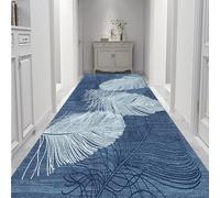 Alfombra, Moqueta, 100cm 1.5m 2m 250cm 3m 3.5m 4m 4.5m 5m 6m Washable Non Slip Area Rug Floor Mat, Blue White(80x150cm/2.6ftx4.9ft)