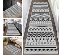 Alfombra, Moqueta, Carpet Grey, 1m 150cm 2m 2.5m 300cm 3.5m 400cm 4.5m 5m 6m Non Slip Washable Floor Mats - Geometric Pattern(70x200cm/2.3ftx6.6ft)
