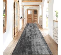 Alfombra, Moqueta, Dark Gray Extra Long Narrow Rugs Door Mat for Living Room Bedroom Kitchen Entryway Hall Washable Carpet with Non-Slip Rubber Backing(120x350cm/3.9ftx11.5ft)