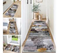 Alfombra, Moqueta, Grey - 1m 150cm 2m 250cm 3m 350cm 4m 5m 6m Non Slip Washable Hall Runner for Kitchen Hall Stairs Corridor Entryway, Very Long Narrow Rugs(80x150cm/2.6ftx4.9ft)
