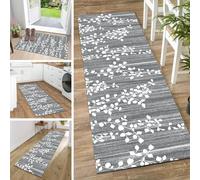 Alfombra, Moqueta, Modern Width 60cm 70cm 80cm Extra Long Narrow Rug, Washable Non Slip Backing Carpet Rug for Entryway Bedroom Living Room Laundry Room - Grey(60x200cm/2ftx6.6ft)