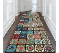 Alfombra, Moqueta, Retro Width 60cm 80cm 100cm 120cm Non Slip Washable for Entryway Bedroom Laundry Room, Very Long Narrow Rugs(100x350cm/3.3ftx11.5ft)