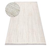 Alfombra NANO EO78A Melange bucle tejido plano blanco / beige 180x270 cm