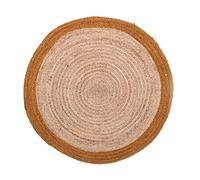 Alfombra Natural Living 100% Yute Natural DIÁMETRO 90CM 3 Colores Amarillo/Negro/Terracota