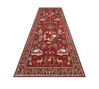 Alfombra Navideña - Alfombra De Poliéster Lavable Antideslizante Para El Piso De Vacaciones De Invierno, Suave De Papá Noel Y Árbol | Ideal Para Decoración De Dormitorio Interior, Sala De Est