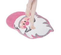 Alfombra Navideña Para Baño - Tapete De Baño Con Árbol De Navidad Y Papá Noel | 40 X 60 Cm Tapete Antideslizante Absorbente De Agua Decorativo | Para Interior Exterior Cocina Salón Entrada Porche