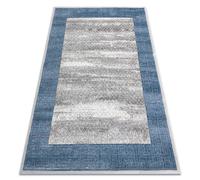 Alfombra NOBLE moderna 1512 68 Marco griego vintage - Structural dos niveles de vellón crema / azul 120x170 cm